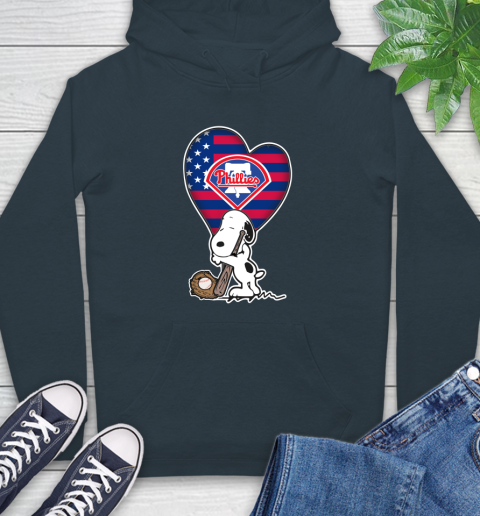Philadelphia Phillies MLB Baseball The Peanuts Movie Adorable Snoopy Hoodie 7