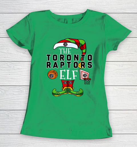 Toronto Raptors Christmas ELF Funny NBA Women's T-Shirt 5