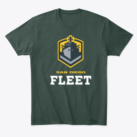 San Diego Fleet logo 4z0i san diego fleetlogo classic t shirt 2 front forest green