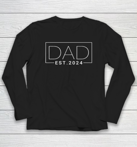 Dad Est 2024 New Dad Gift for Dad Anniversary Father Long Sleeve T-Shirt