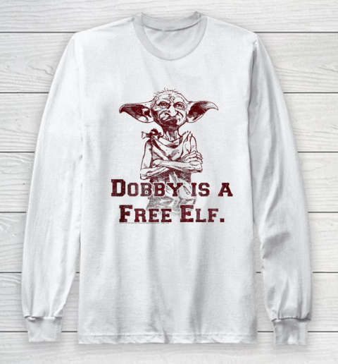 Kids Harry Potter Dobby Is A Free Elf Portrait Long Sleeve T-Shirt