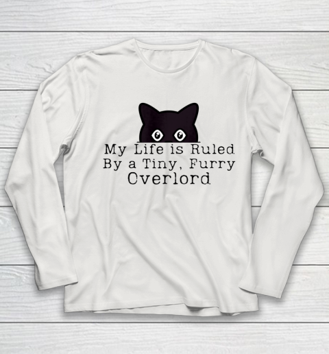 My Life is Ruled by a Tiny Furry Overlord Funny Cat Youth Long Sleeve 8