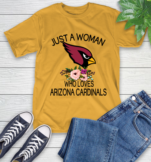 NFL Just A Woman Who Loves Arizona Cardinals Football Sports T-Shirt 2