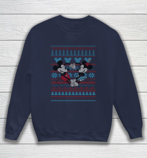 Disney Mickey And Minnie Mouse Christmas Ugly Sweater Style Sweatshirt 2