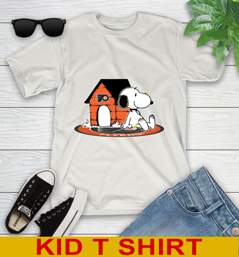 NHL Hockey Philadelphia Flyers Snoopy The Peanuts Movie Shirt Youth T-Shirt 12