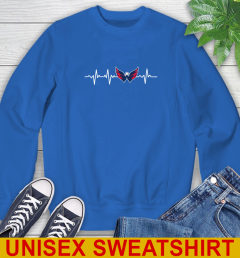 Washington Capitals NHL Hockey Heart Beat Shirt Sweatshirt 11