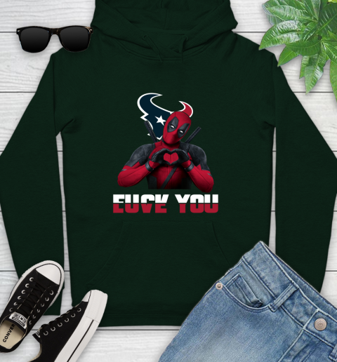 NHL Houston Texans Deadpool Love You Fuck You Football Sports Youth Hoodie 14