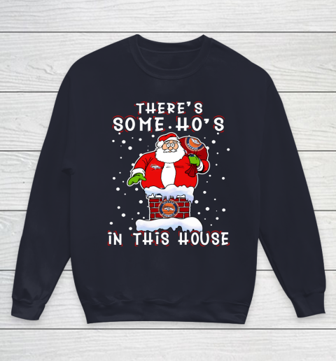 Denver Broncos Christmas There Is Some Hos In This House Santa Stuck In The Chimney NFL Youth Sweatshirt 3 Denver Broncos Christmas There Is Some Hos In This House Santa Stuck In The Chimney NFL Youth Sweatshirt - Image 3