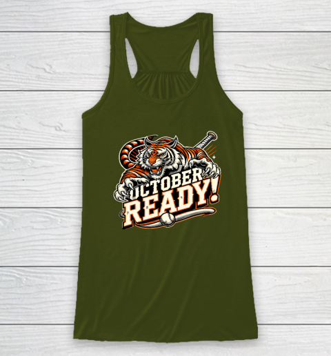 October Ready Baseball Tiger Fan Racerback Tank 2