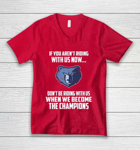 NBA Memphis Grizzlies Basketball We Become The Champions V-Neck T-Shirt 6