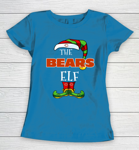 Chicago Bears Christmas ELF Funny NFL Women's T-Shirt 6