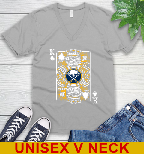Buffalo Sabres NHL Hockey The King Of Spades Death Cards Shirt V-Neck T-Shirt 3