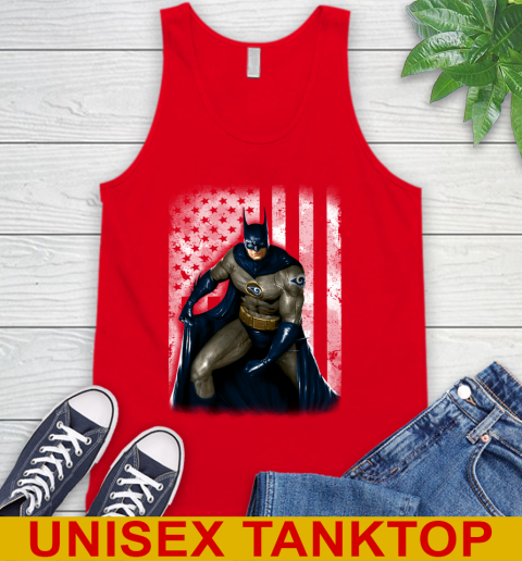 Los Angeles Rams NFL Football Batman DC American Flag Shirt Tank Top - Image 6