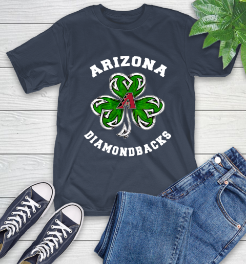 MLB Arizona Diamondbacks Three Leaf Clover St Patrick's Day Baseball Sports T-Shirt 3