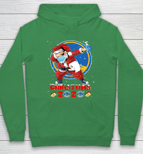 Golden State Warriors Funny Santa Claus Dabbing Christmas 2020 NBA Hoodie 5
