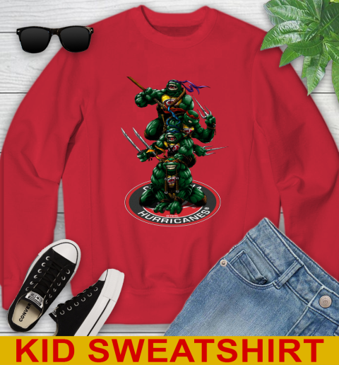 NHL Hockey Carolina Hurricanes Teenage Mutant Ninja Turtles Shirt Youth Sweatshirt 8