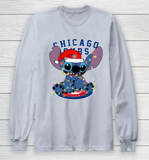 Chicago Cubs MLB noel stitch Baseball Christmas Long Sleeve T-Shirt 4