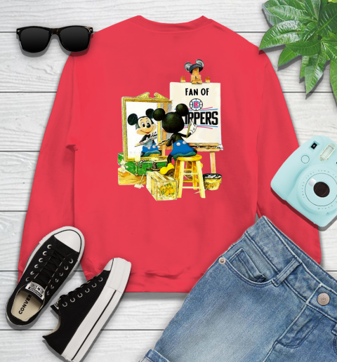 NBA Basketball LA Clippers Mickey Drawing Shirt 35