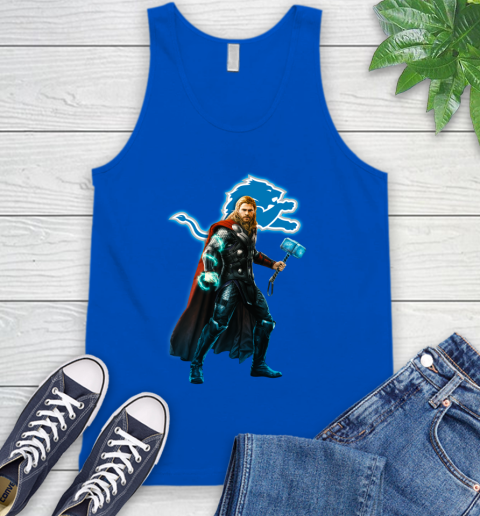 NFL Thor Avengers Endgame Football Detroit Lions Tank Top 5