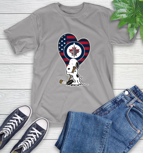 Winnipeg Jets NHL Hockey The Peanuts Movie Adorable Snoopy T-Shirt 6
