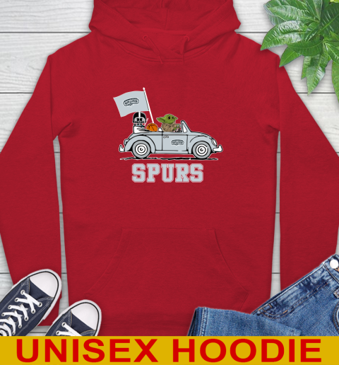 NBA Basketball San Antonio Spurs Darth Vader Baby Yoda Driving Star Wars Shirt Hoodie 10