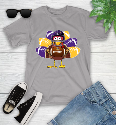 Minnesota Vikings Turkey Thanksgiving Day Youth T-Shirt 4