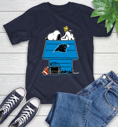 Carolina Panthers NFL Football Snoopy Woodstock The Peanuts Movie T-Shirt 4