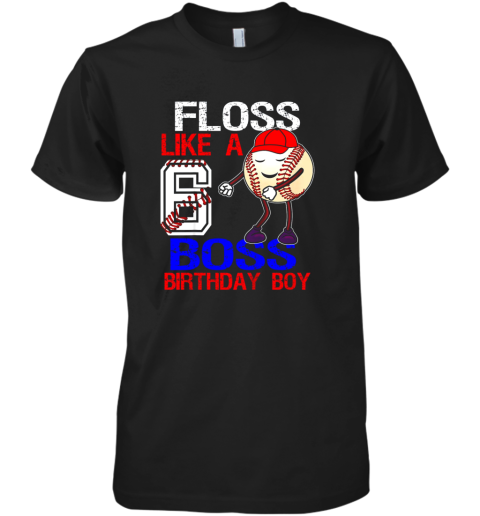 Kids 6 Year Old Birthday Baseball Shirt 6th Boy Gift Premium Men's T-Shirt