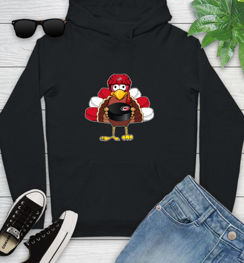 Carolina Hurricanes Turkey Thanksgiving Day Youth Hoodie 2