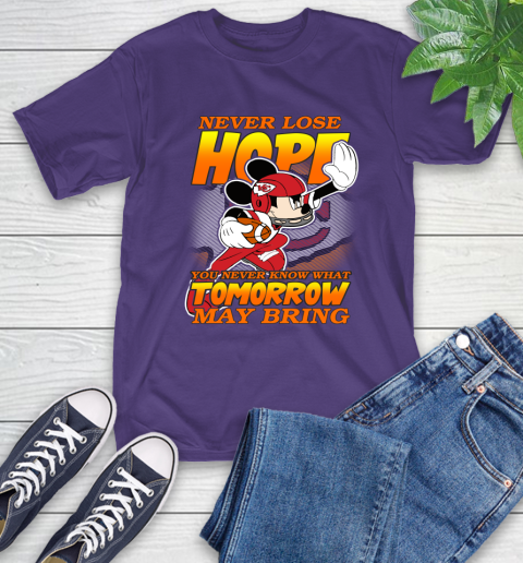 Kansas City Chiefs NFL Football Mickey Disney Never Lose Hope T-Shirt 5