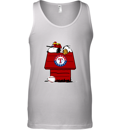 Texas Rangers Snoopy And Woodstock Resting Together MLB Tank Top