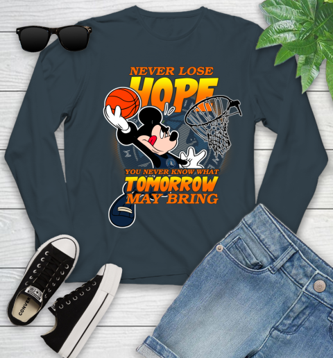 Minnesota Timberwolves NBA Basketball Mickey Disney Never Lose Hope Youth Long Sleeve 9