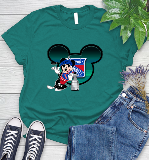 NHL New York Rangers Stanley Cup Mickey Mouse Disney Hockey T Shirt Women's T-Shirt 12