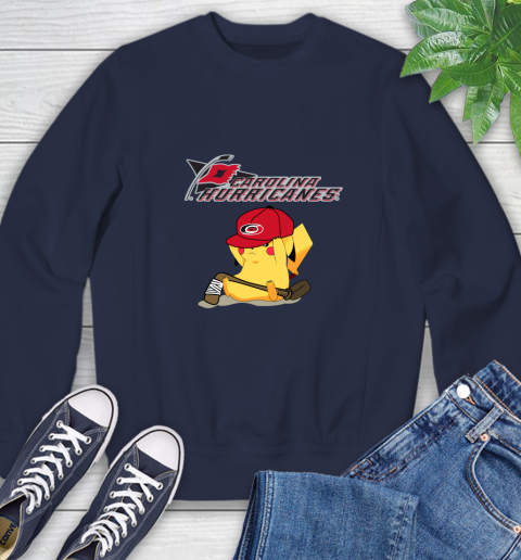 NHL Pikachu Hockey Sports Carolina Hurricanes Sweatshirt 3