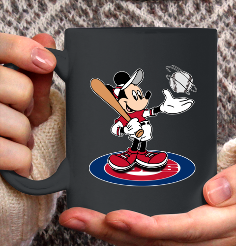 MLB Baseball Chicago Cubs Cheerful Mickey Disney Shirt Ceramic Mug 15oz
