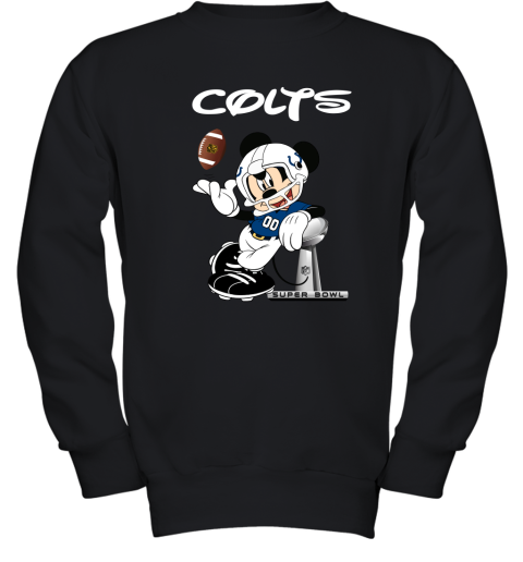 Mickey Colts Taking The Super Bowl Trophy Football Youth Sweatshirt