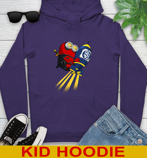 MLB Baseball San Diego Padres Deadpool Minion Marvel Shirt Youth Hoodie 5