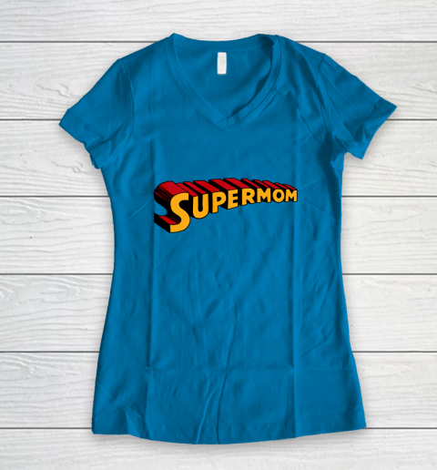 Super mom Superhero Mom for Super Mom Women's V-Neck T-Shirt 7