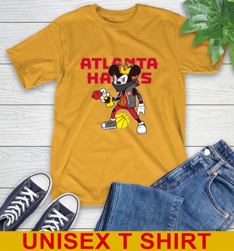 Atlanta Hawks NBA Basketball Mickey Peace Sign Sports T-Shirt - Image 4