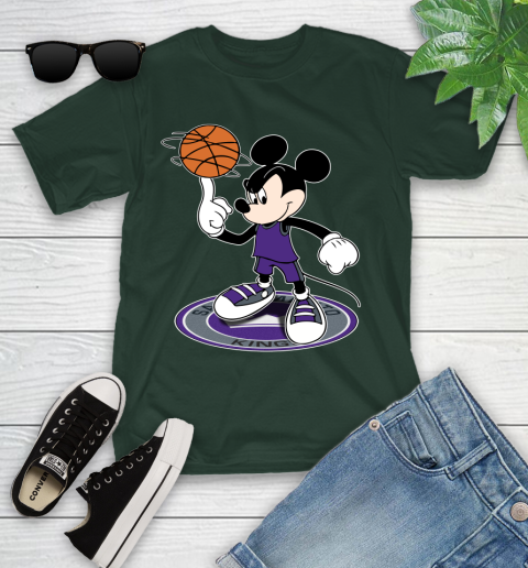 NBA Basketball Sacramento Kings Cheerful Mickey Disney Shirt Youth T-Shirt 5