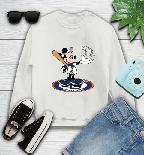MLB Baseball San Diego Padres Cheerful Mickey Disney Shirt Sweatshirt 5