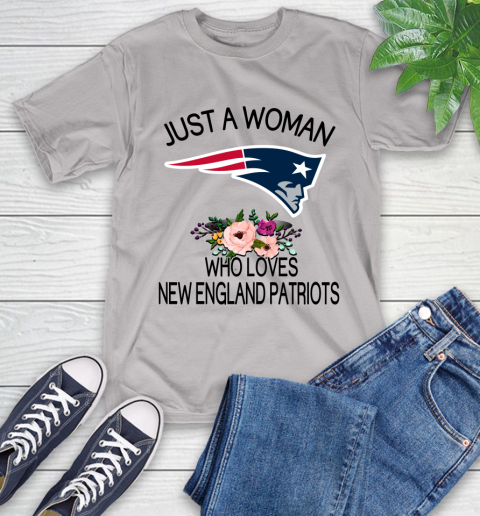 NFL Just A Woman Who Loves New England Patriots Football Sports T-Shirt 12