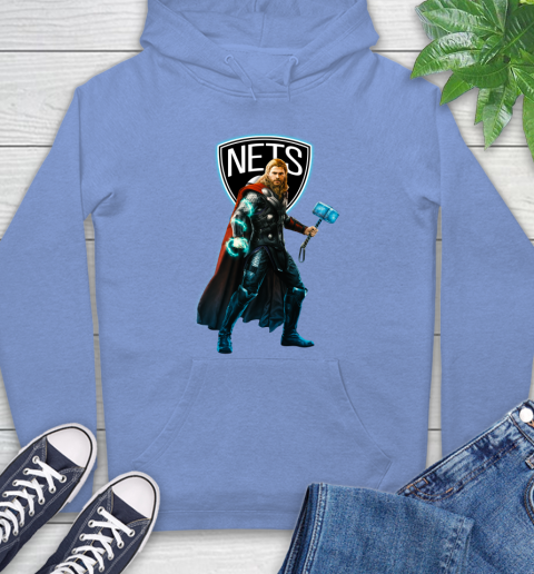NBA Thor Avengers Endgame Basketball Brooklyn Nets Hoodie 11