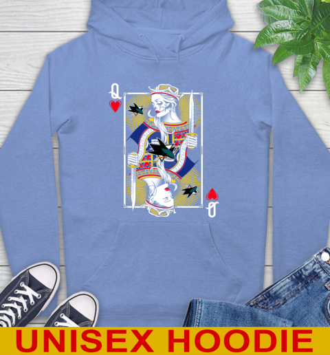 NHL Hockey San Jose Sharks The Queen Of Hearts Card Shirt Hoodie 12 NHL Hockey San Jose Sharks The Queen Of Hearts Card Shirt Hoodie - Image 12
