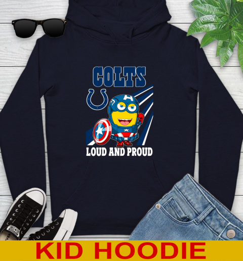 NFL Football Indianapolis Colts Captain America Marvel Avengers Minion Shirt Youth Hoodie 3