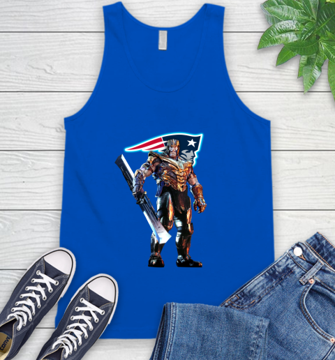 NFL Thanos Gauntlet Avengers Endgame Football New England Patriots Tank Top 5