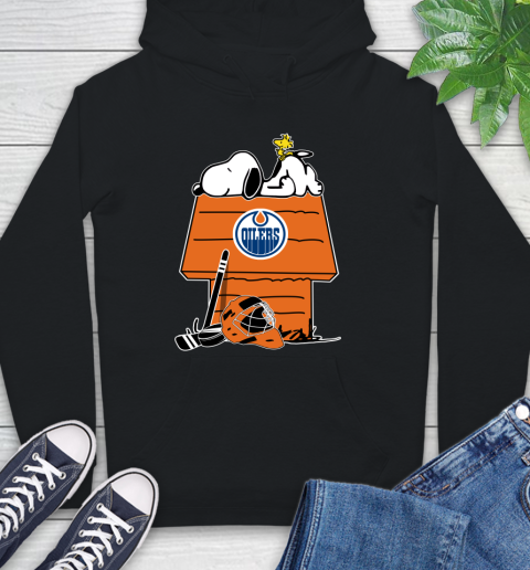 Edmonton Oilers NHL Hockey Snoopy Woodstock The Peanuts Movie Hoodie 2