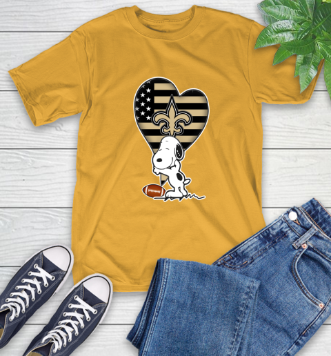 New Orleans Saints NFL Football The Peanuts Movie Adorable Snoopy T-Shirt 3