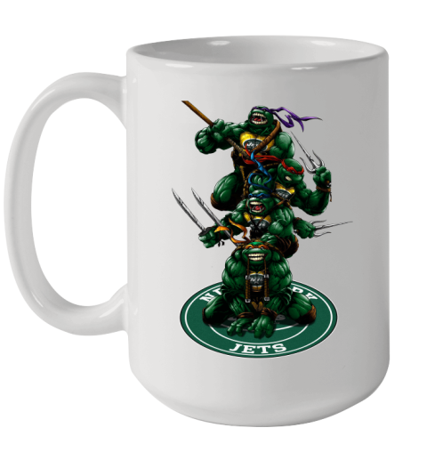 NFL Football New York Jets Teenage Mutant Ninja Turtles Shirt Ceramic Mug 15oz