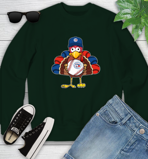 Toronto Blue Jays Turkey thanksgiving Youth Sweatshirt 10